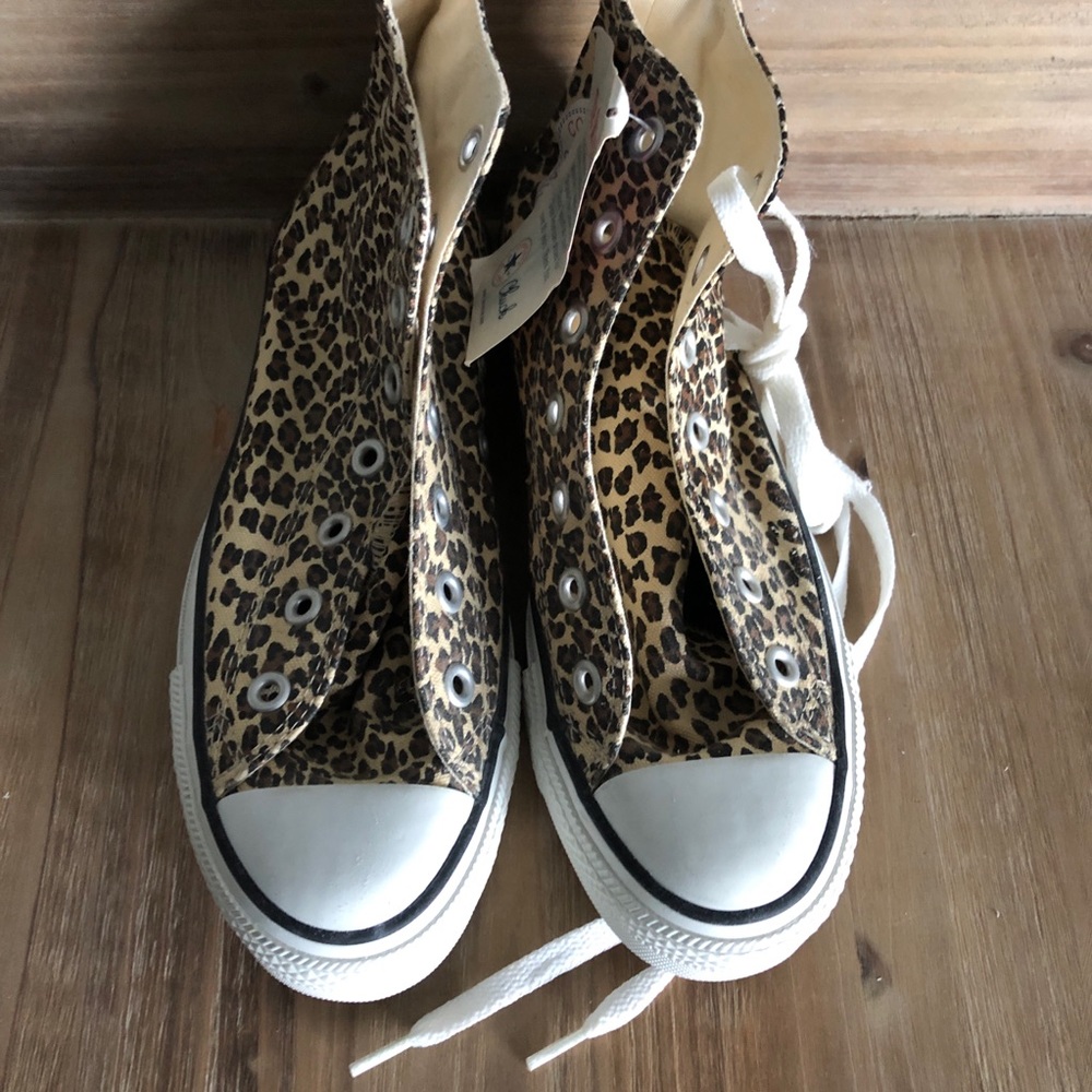 Converse High-Top Leopard Canvas Sneakers